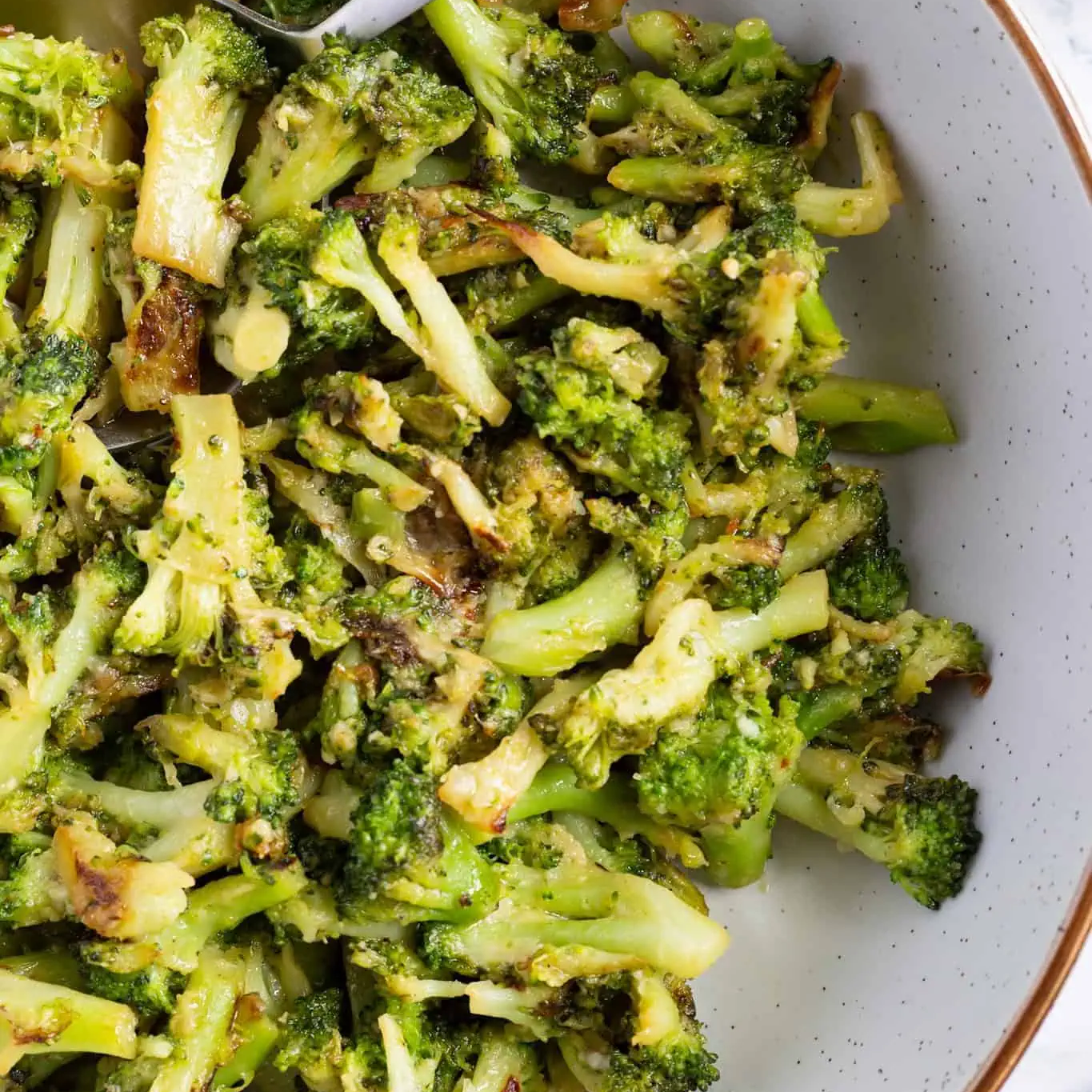 Broccoli with Roasted Garlic & Parm