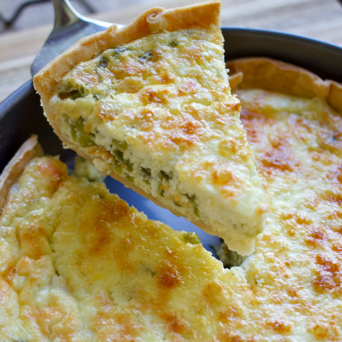 Green Chile & Three Cheese Quiche