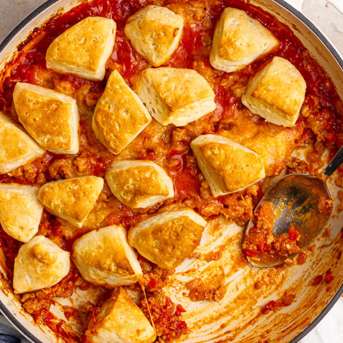 Sloppy Joe Biscuit Casserole