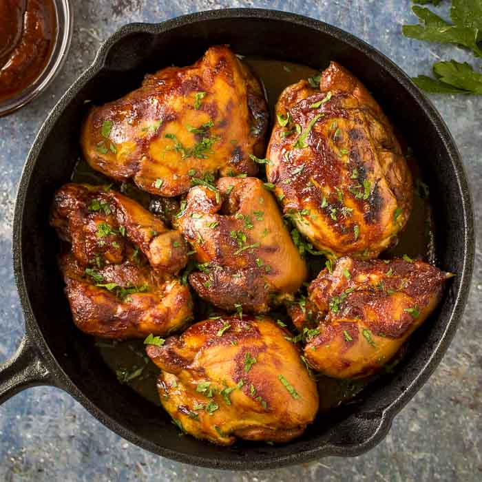 Slow Cooker BBQ Chicken Thighs