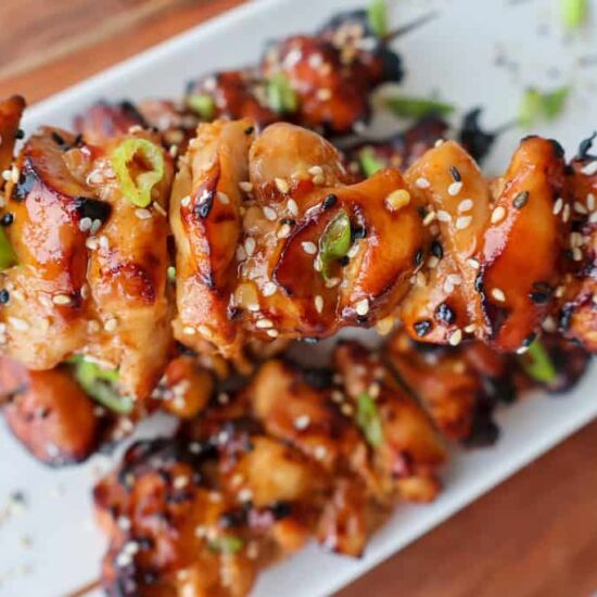 Sweet Chili Honey Chicken Skewers