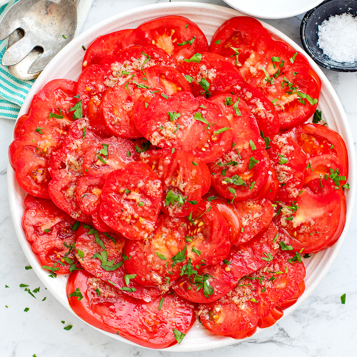 Garlicky Tomato Salad