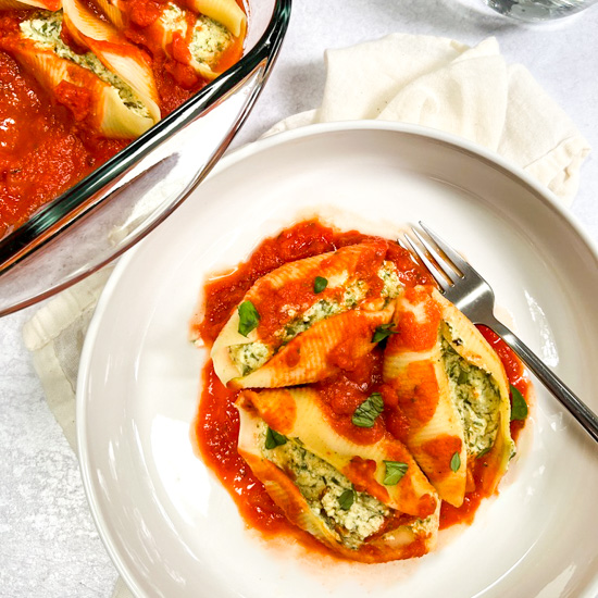 Stuffed Shells with Spinach