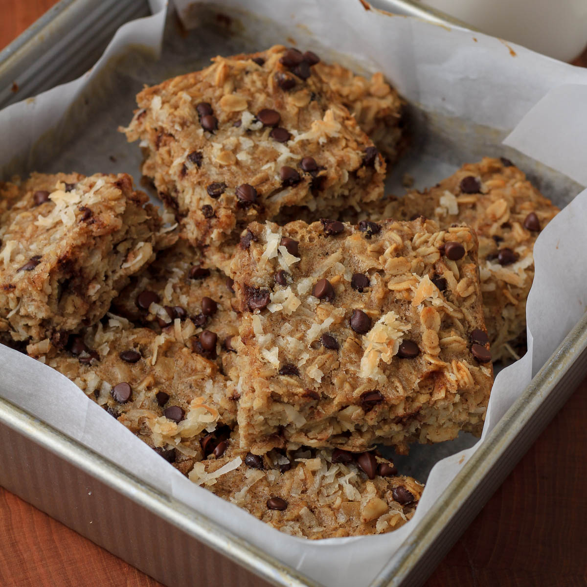 Almond Joy Baked Oatmeal Bars
