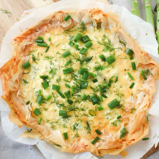 Filo Dough Asparagus Ricotta Quiche