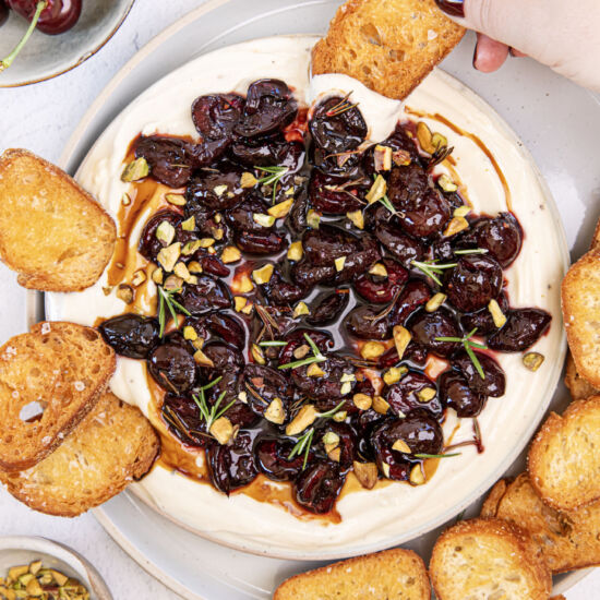 Whipped Ricotta Dip with Cherries