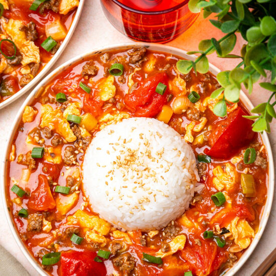 Chinese Ground Beef, Tomato and Egg
