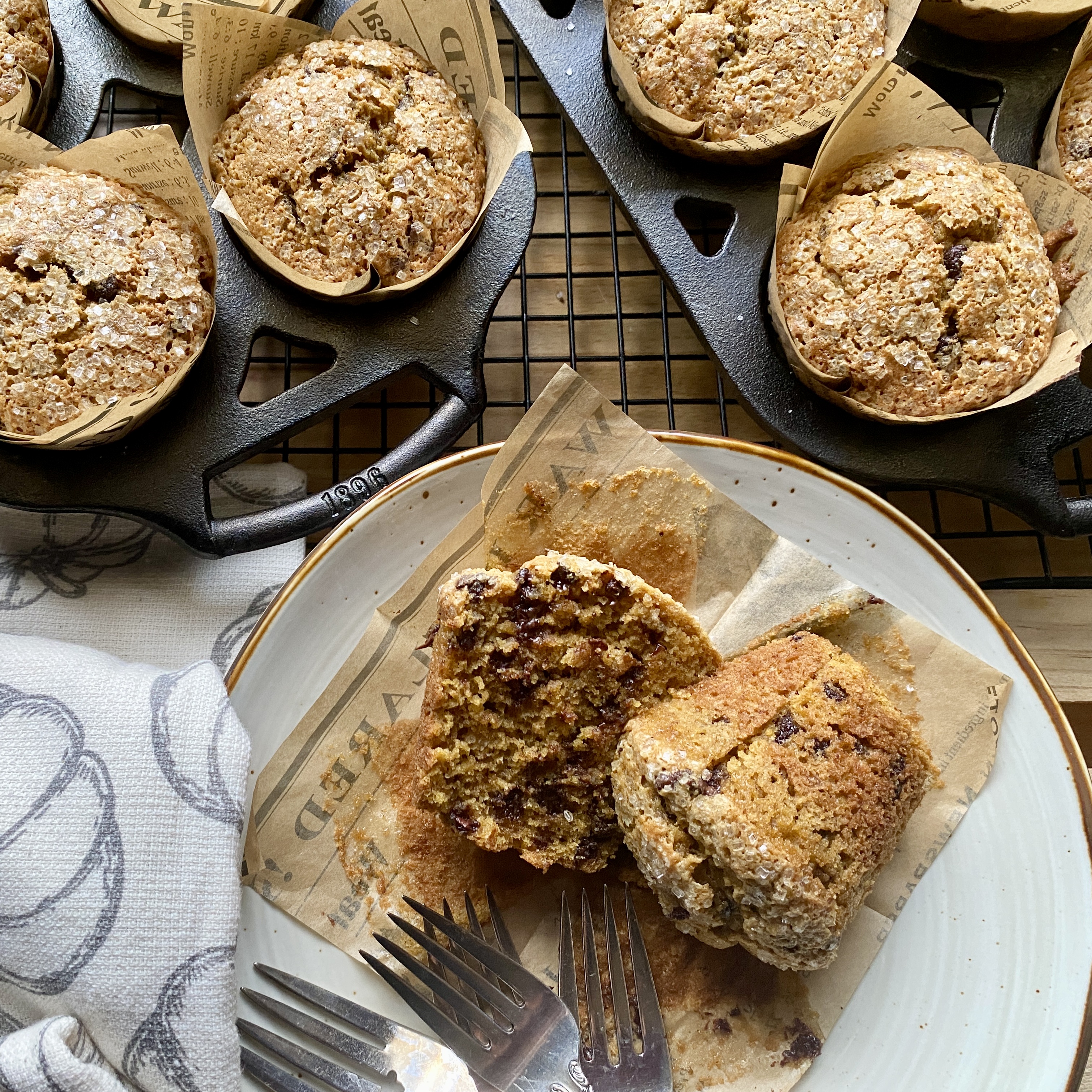 Fresh Milled Flour Pumpkin Muffins