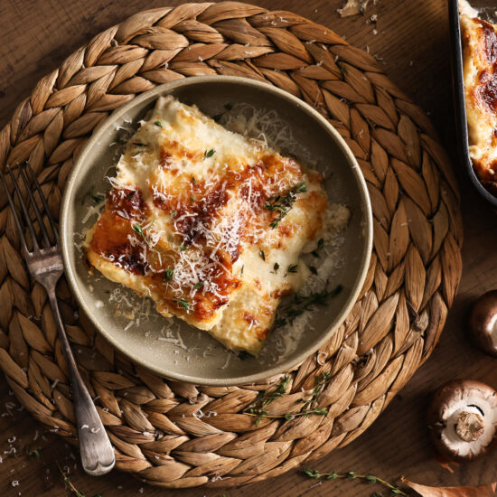 Caramelized Onion Mushroom Lasagna