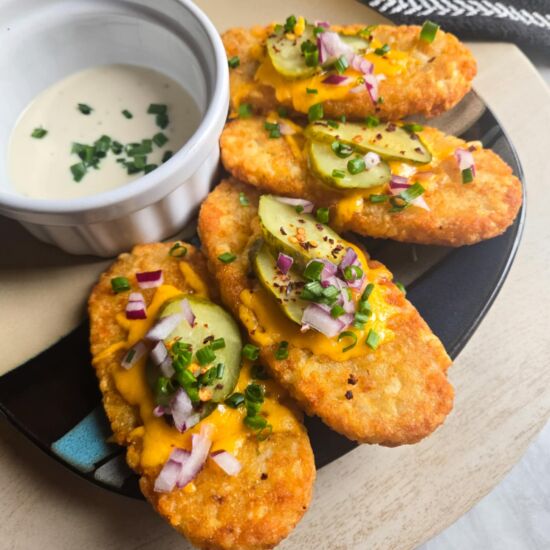 Cheddar Pickle Hashbrowns