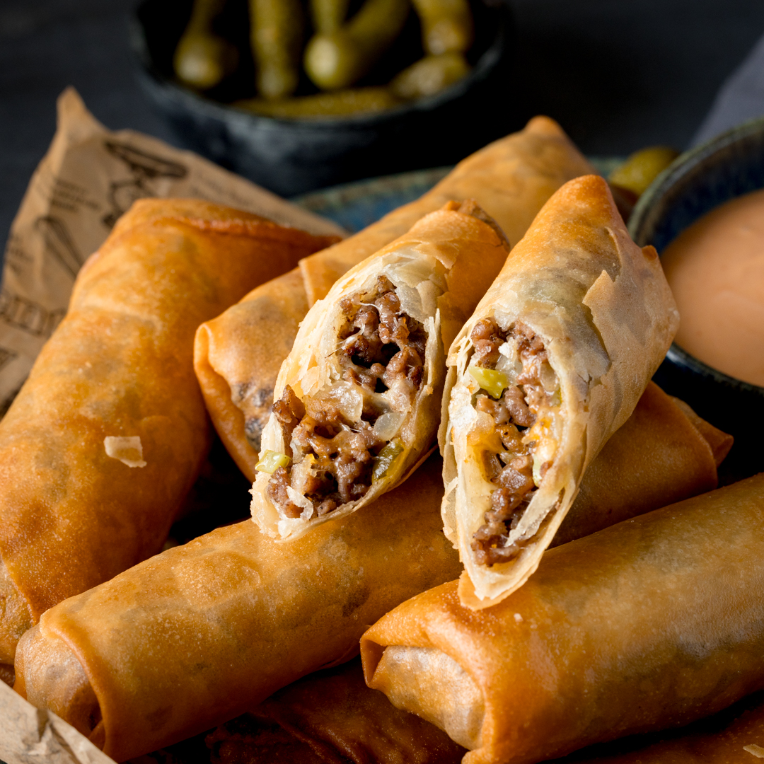 Cheeseburger Spring Rolls