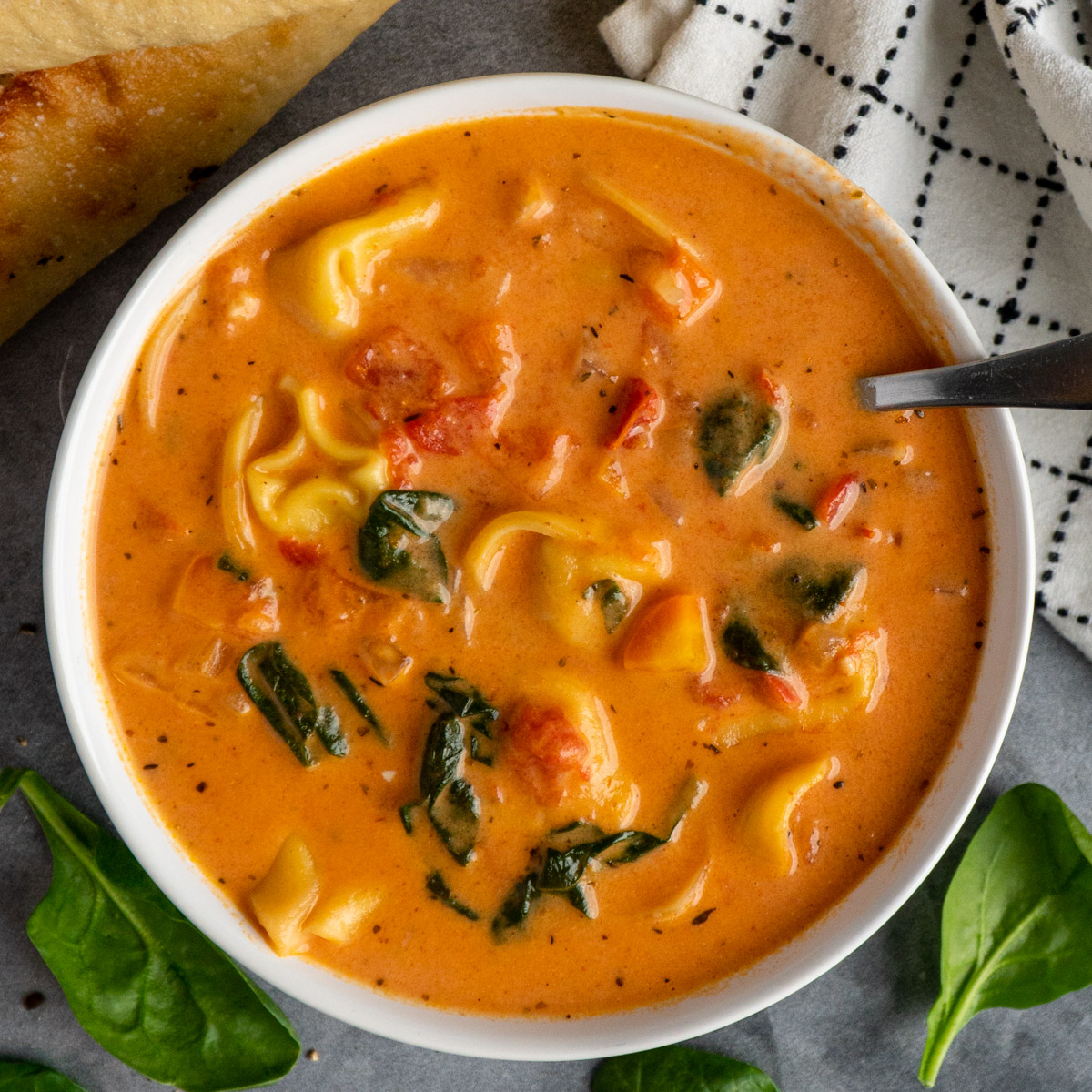 Creamy Tomato Tortellini Soup