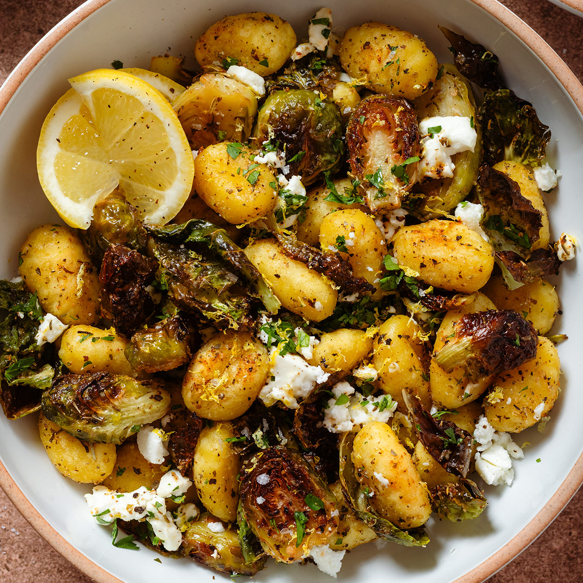 Crispy Brussels Sprouts Gnocchi