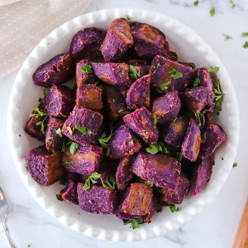 Crispy Purple Sweet Potatoes