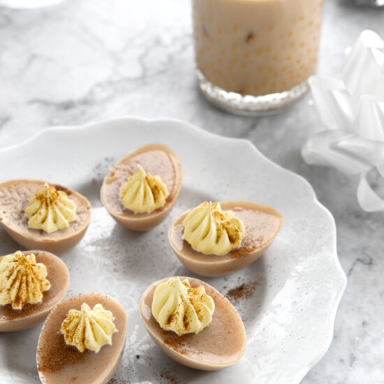 Deviled Eggnog Jello Shots