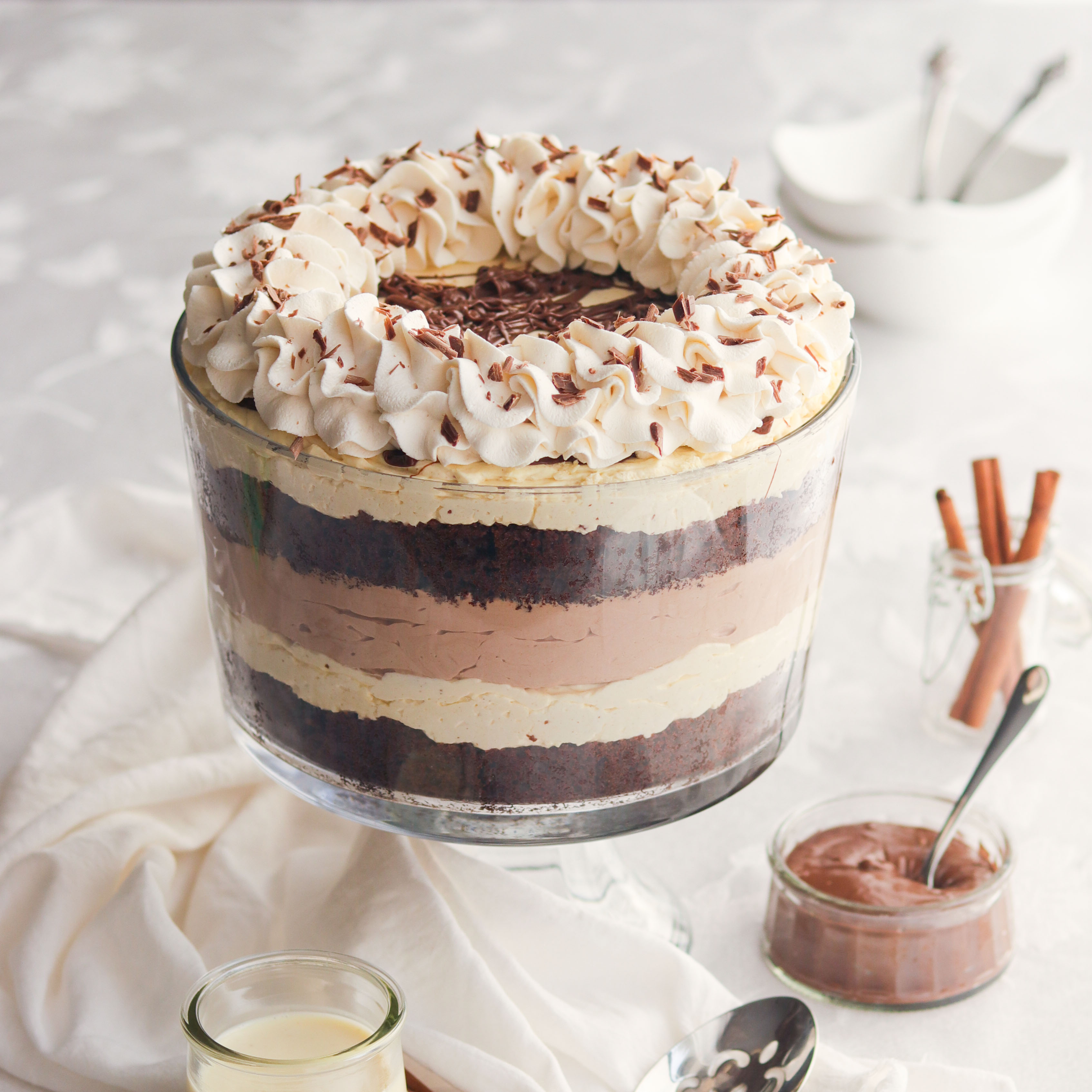 Eggnog Nutella Trifle