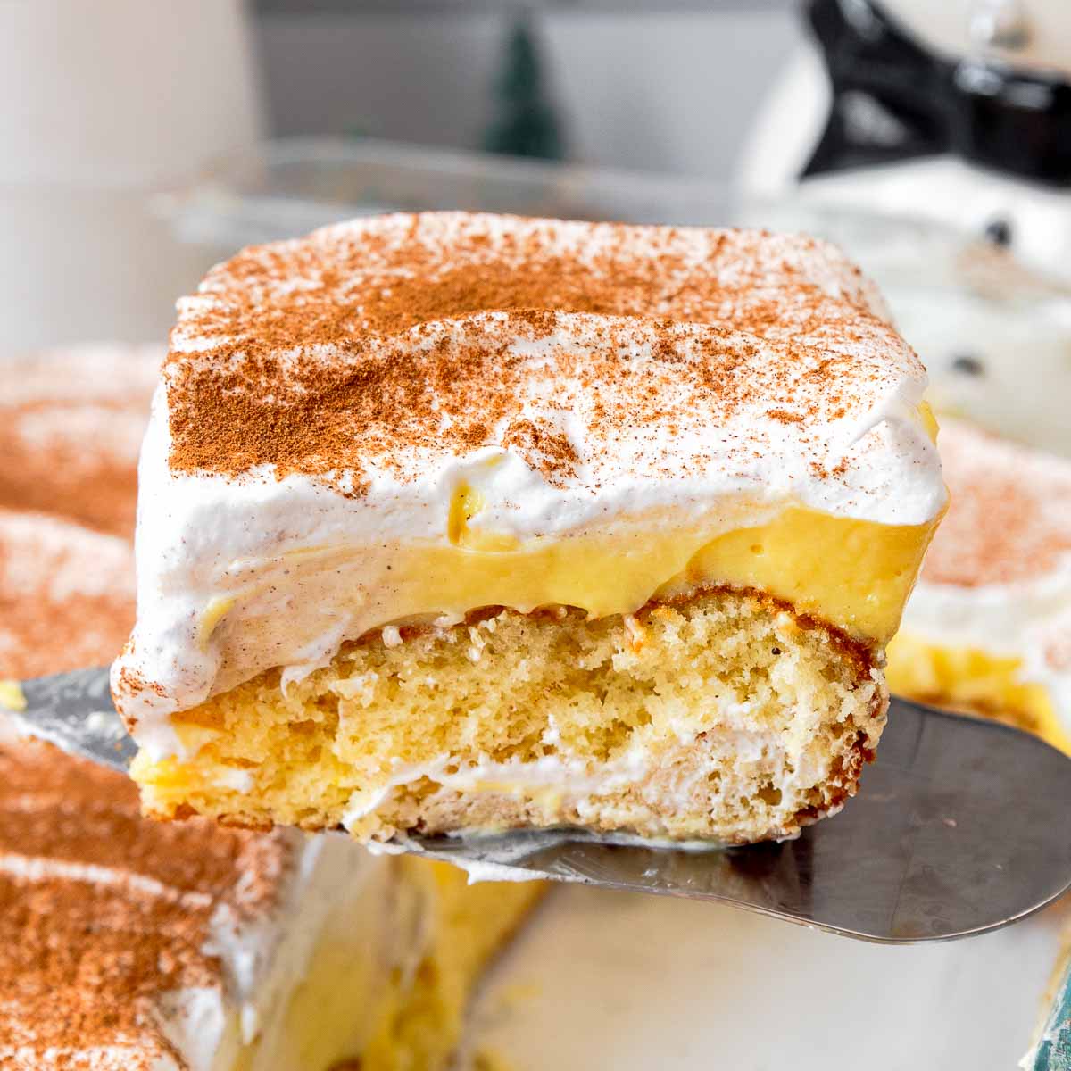 Eggnog Poke Cake
