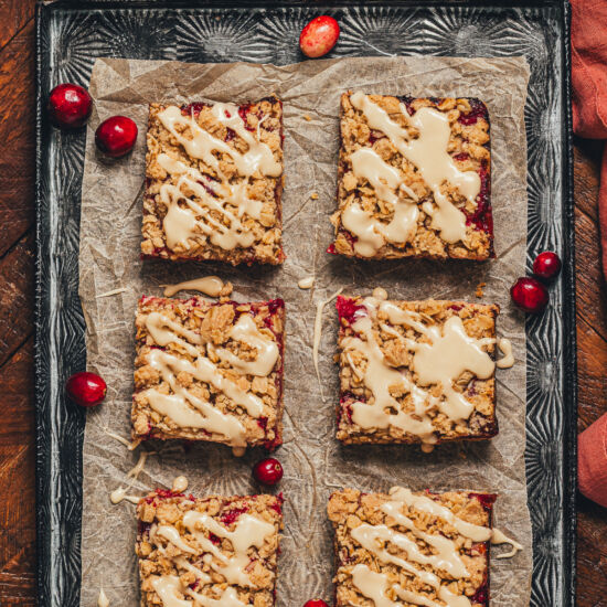 GF Cranberry Mandarin Crumble Bars