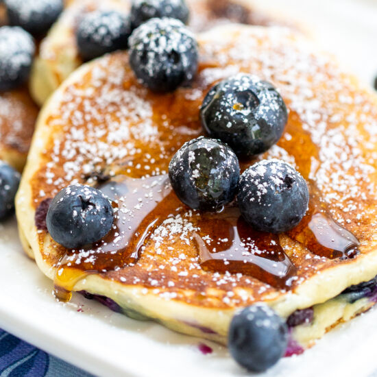 Blueberry Greek Yogurt Pancakes