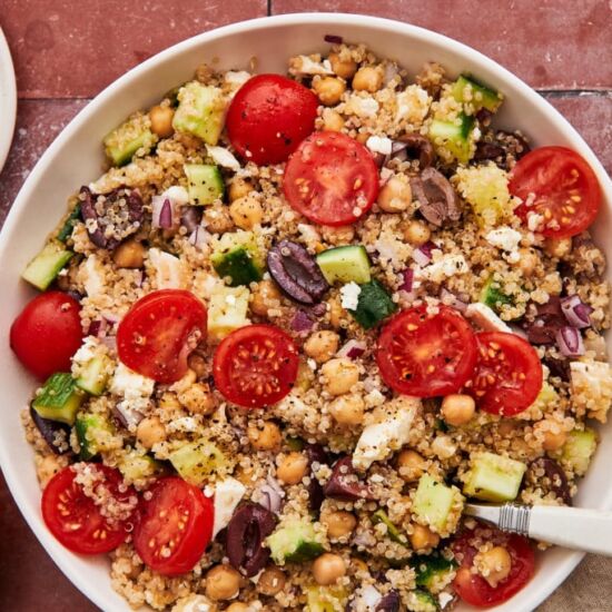 Greek Quinoa Chickpea Salad