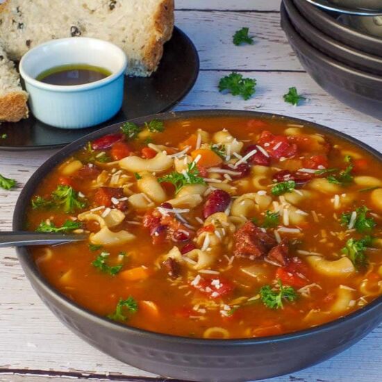 Leftover Ham & Macaroni Soup