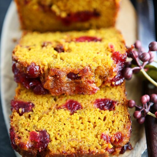 Pumpkin Cranberry Sauce Bread