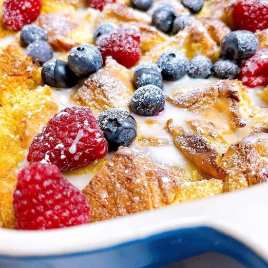 Brioche Eggnog French Toast Bake