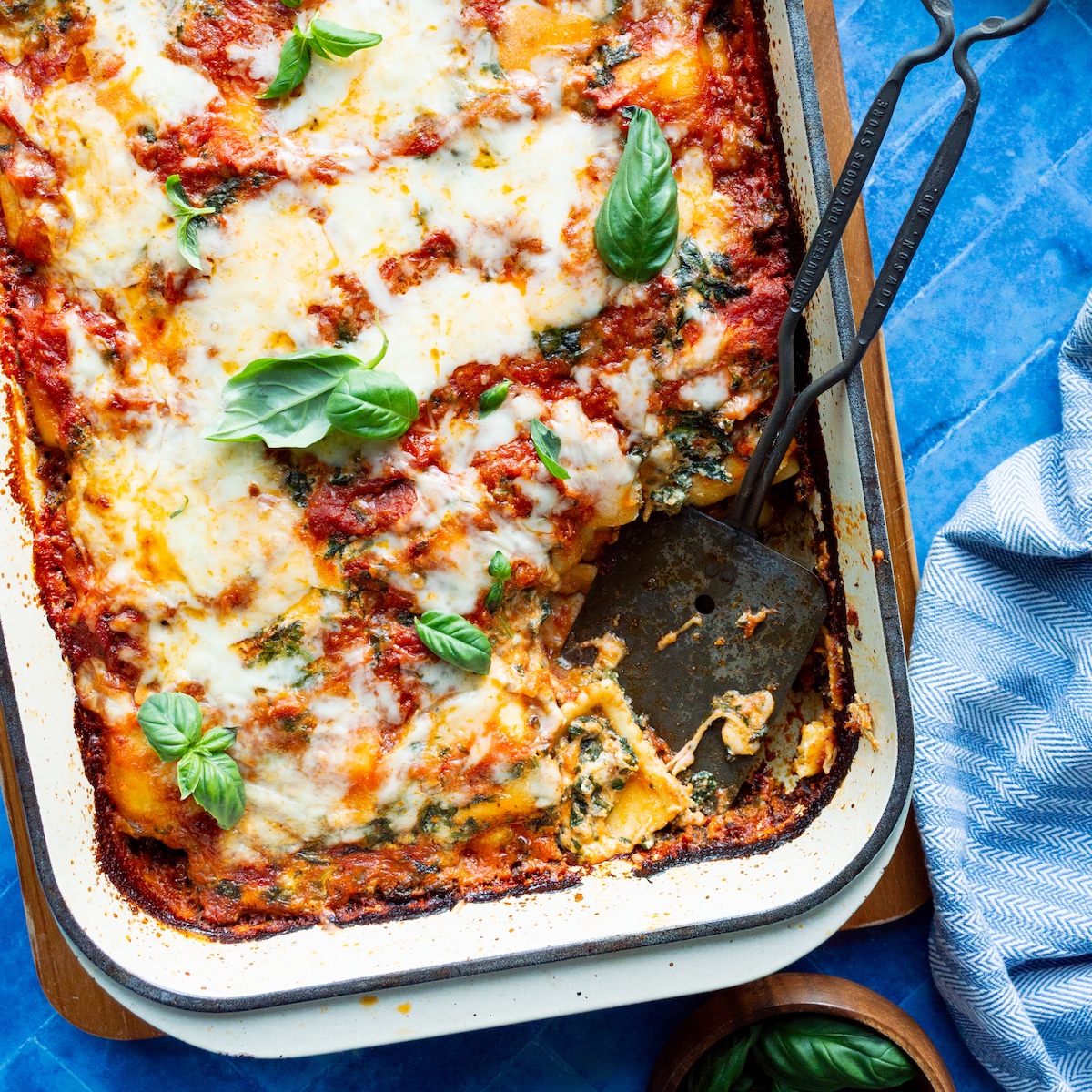 Lazy Lasagna with Frozen Ravioli