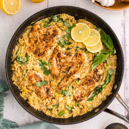 Lemon Chicken Orzo Pasta