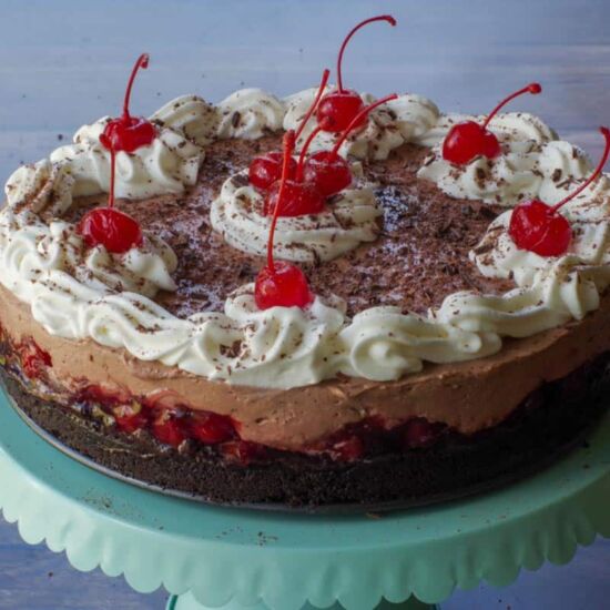 No Bake Black Forest Cheesecake