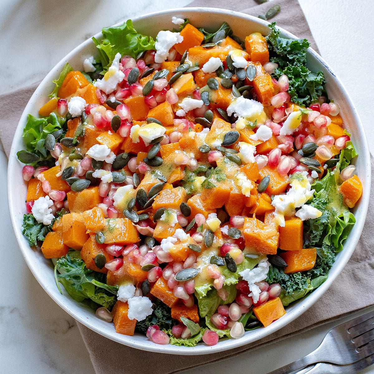 Butternut Squash Pomegranate Salad