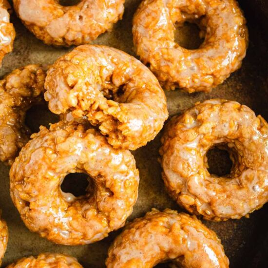 Pumpkin Rice Krispies Donuts