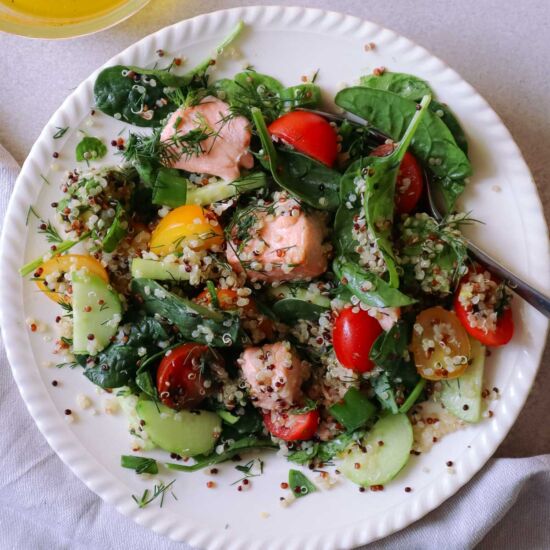 Easy Salmon Quinoa Salad
