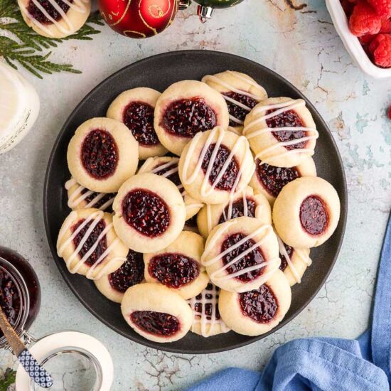 Raspberry Thumbprint Cookies