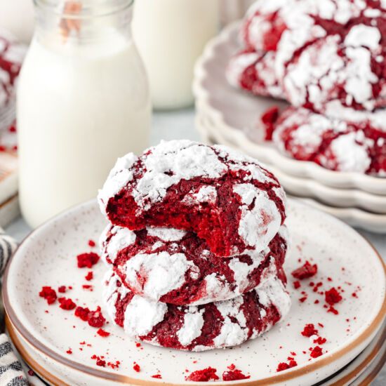 Red Velvet Crinkle Cookies