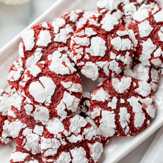 Red Velvet Crinkle Cookies
