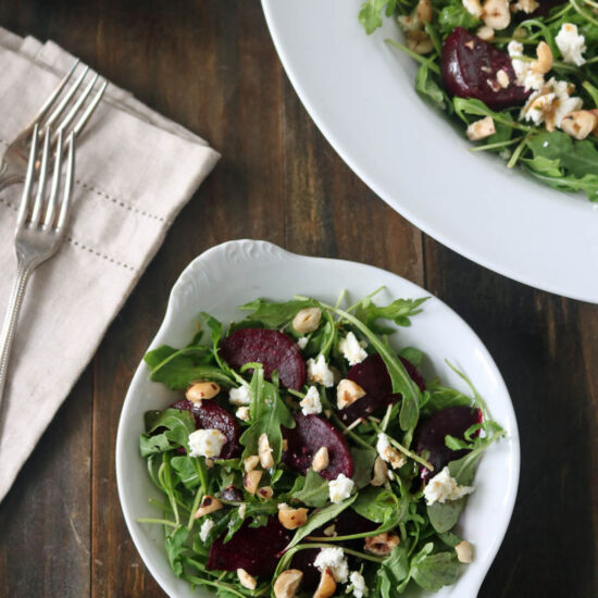 Roasted Beets and Arugula Salad