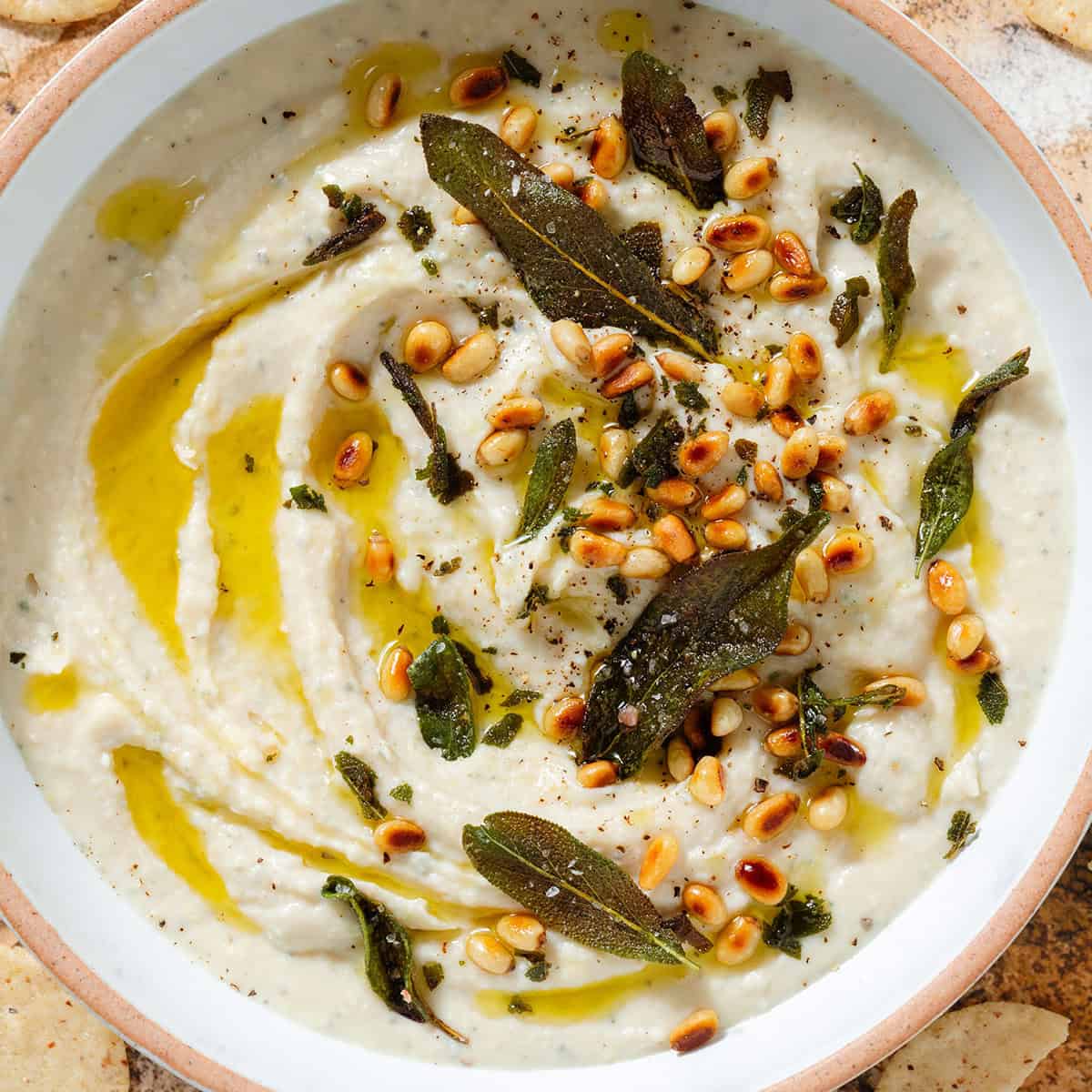 Roasted Garlic White Bean Dip