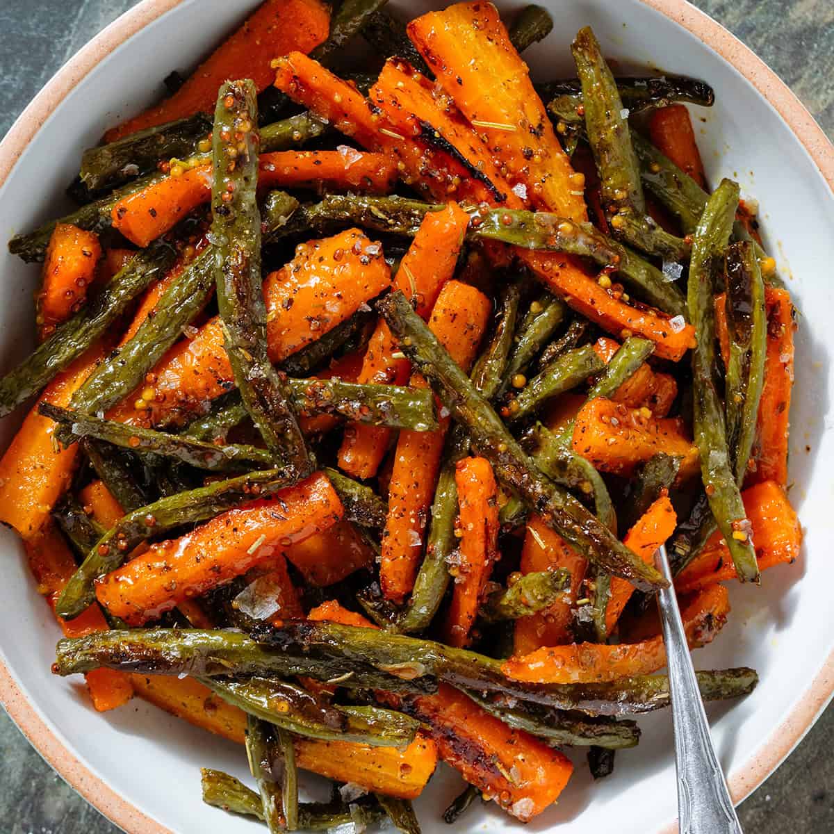 Roasted Green Beans and Carrots