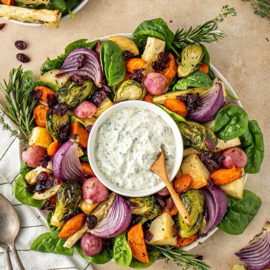 Roasted Vegetable Wreath Salad
