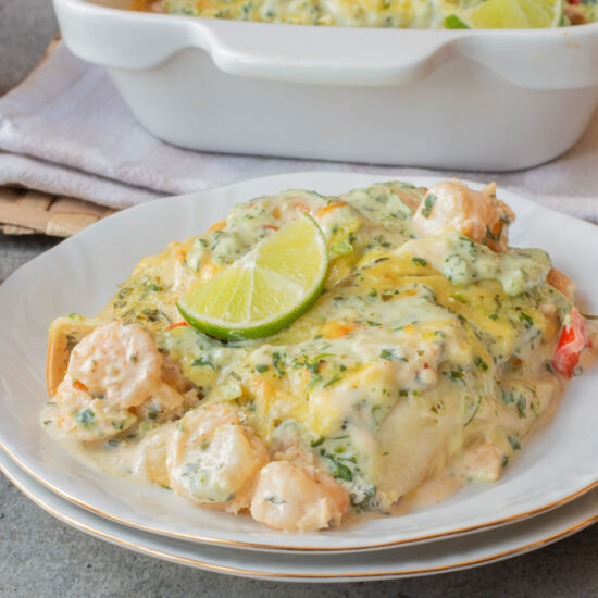 Low Carb Shrimp Enchiladas
