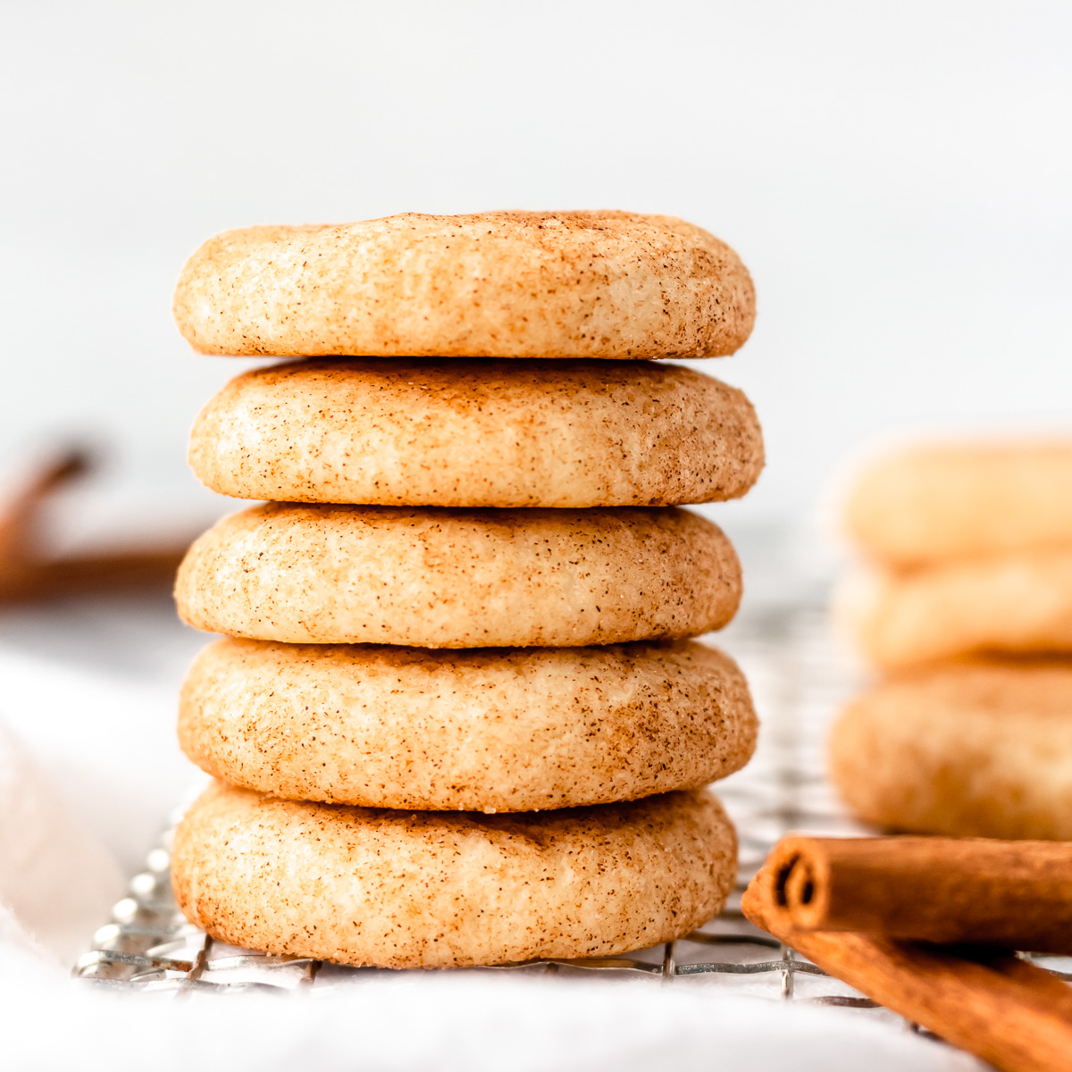 Soft Baked Snickerdoodle Cookies