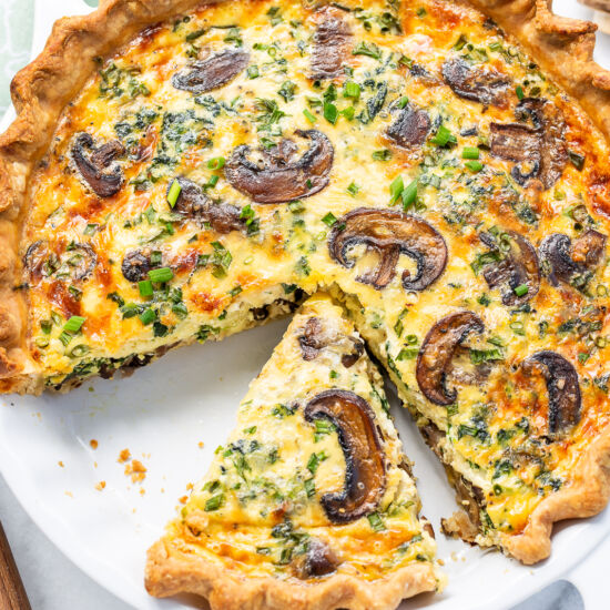 Spinach Mushroom Quiche
