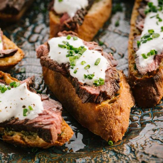 Easy Steak Crostini