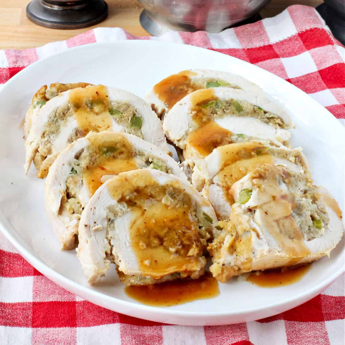 Stuffed Turkey Breast with Gravy