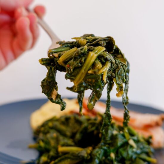 Garlic and Ginger Sautéed Spinach