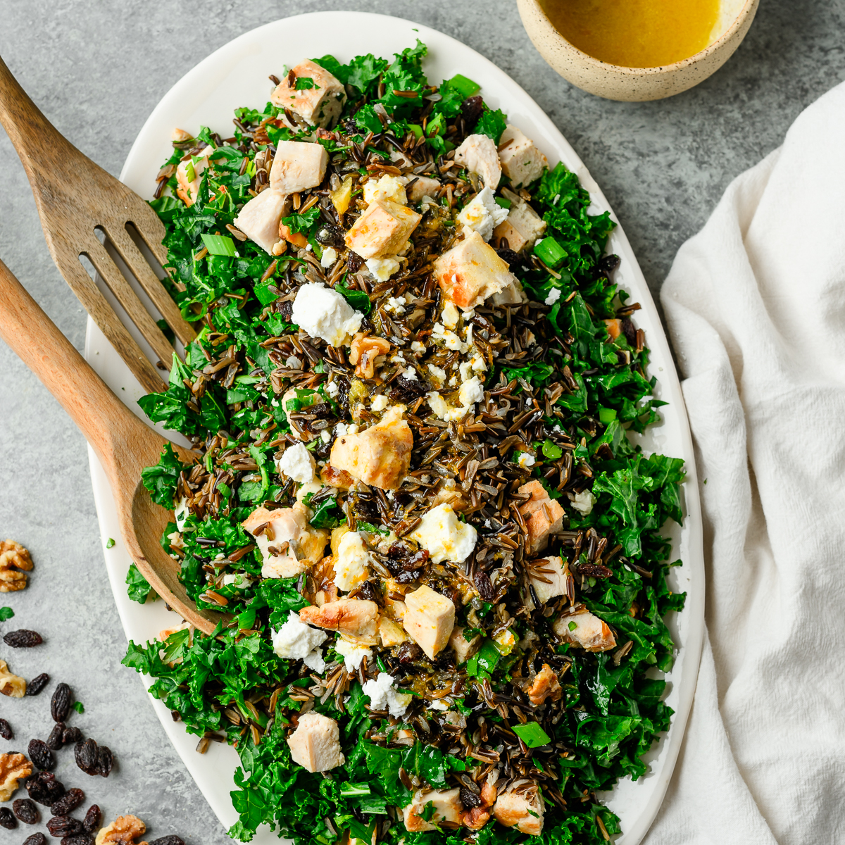 Wild Rice Salad with Chicken & Kale