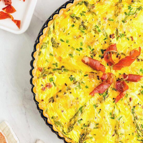 Asparagus Quiche with Prosciutto