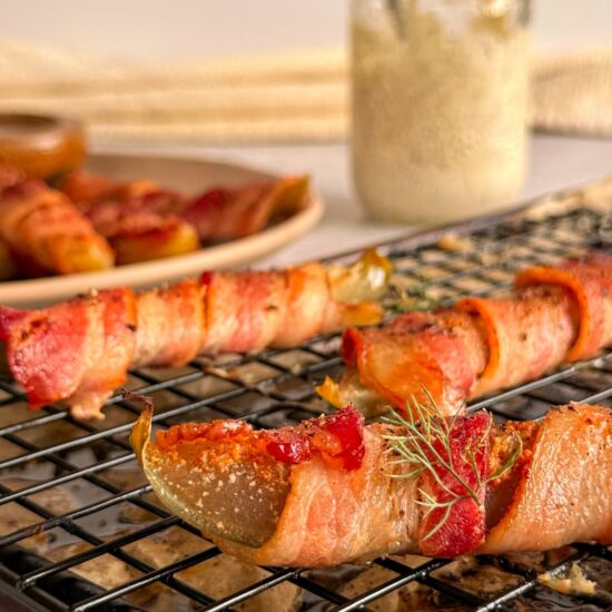 Bacon Wrapped Dill Pickles