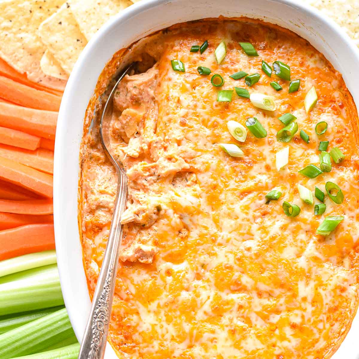 High Protein Buffalo Chicken Dip